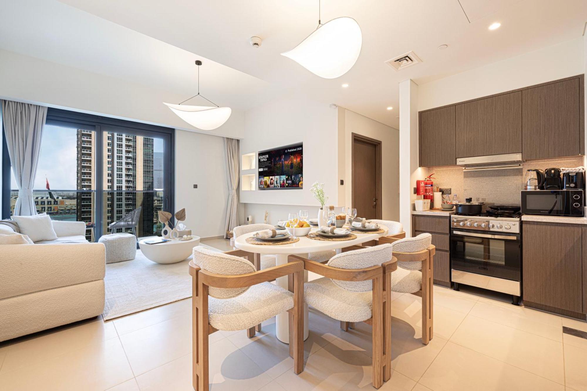 Apartment Iconic Two-Bedroom Apartment With Full Burj Khalifa & Fountain View By Prestige Nest Dubai